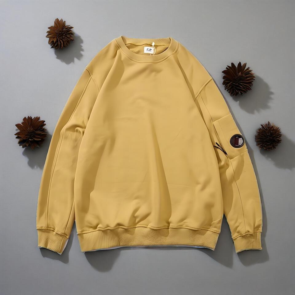 C.P. Company Khaki Fleece Cotton Oversized Workwear Crewneck Sweatshirt