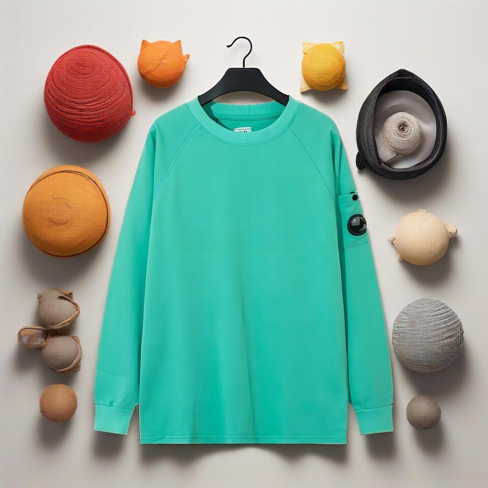 C.P. Company Light Green Cotton Oversized Hoodie