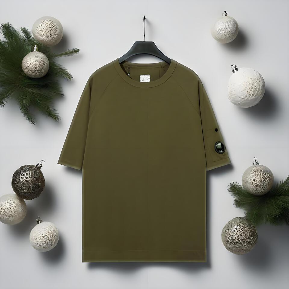 C.P. Company Military Green Cotton Work Short Sleeve T-Shirt