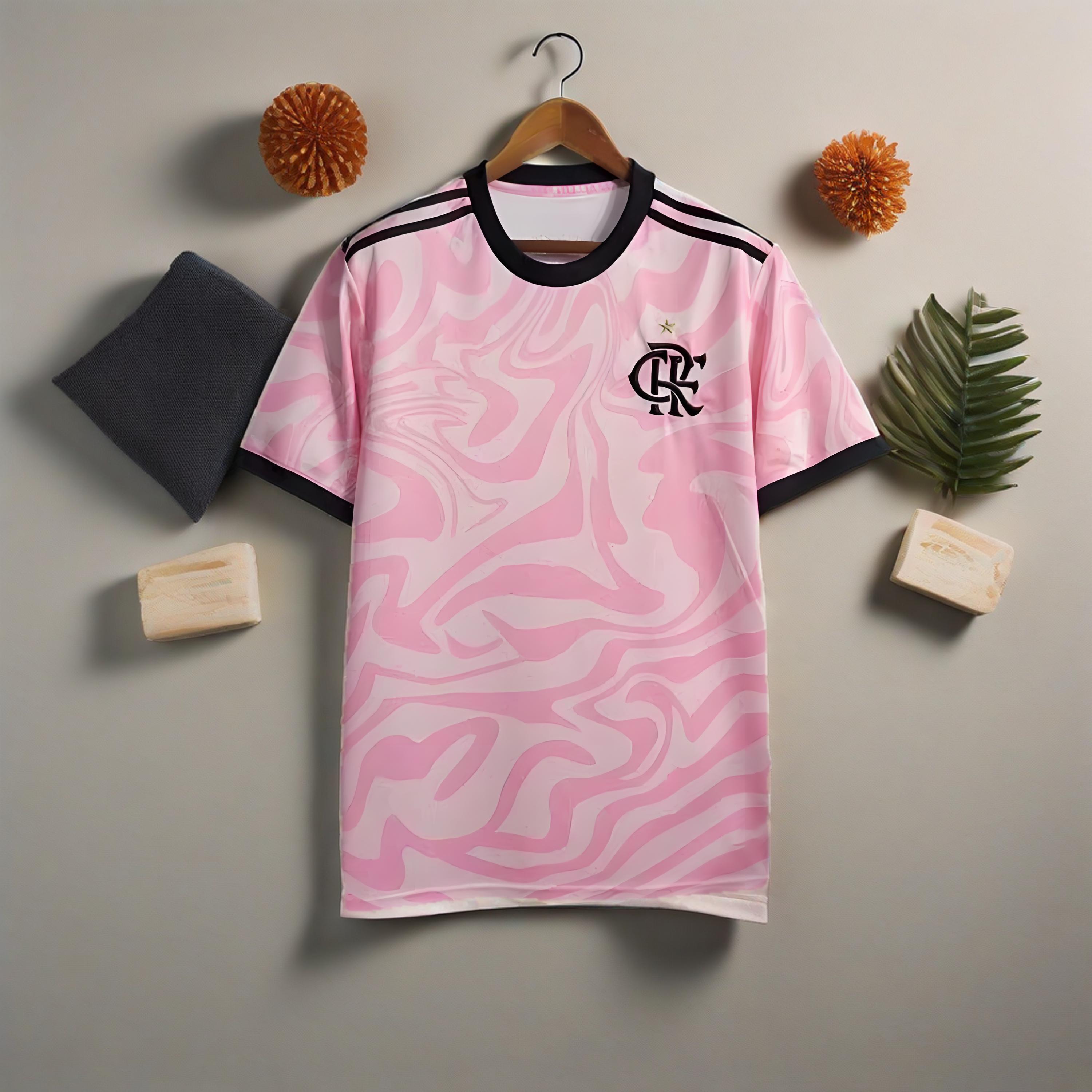 CR Streetwear Pink Gradient Unisex Breathable Short Sleeve T-Shirt