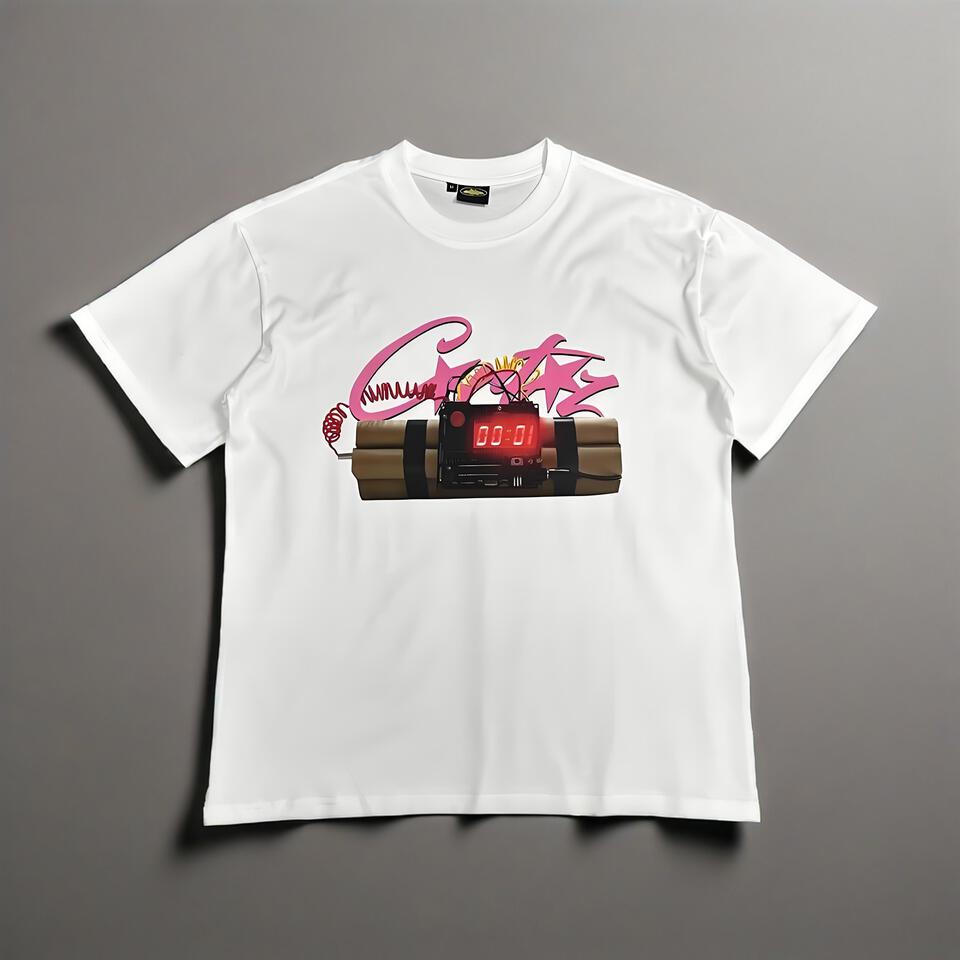 CRACK White Loose Graffiti Cotton Tee Unisex Streetwear