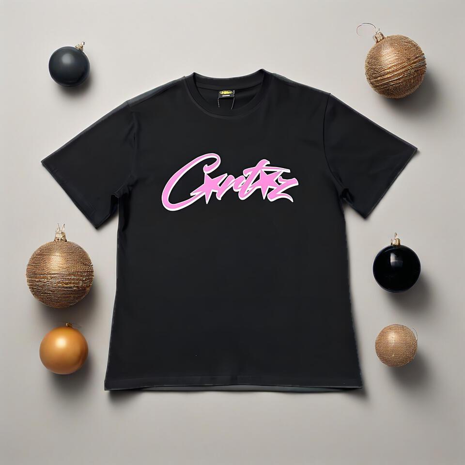CRITIC Black Cotton Graffiti Print Short Sleeve T-Shirt