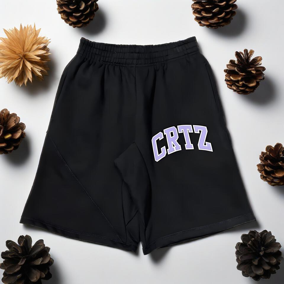 CRTZ Black Sport Shorts for Men - Athletic Workout Running Shorts with Pockets