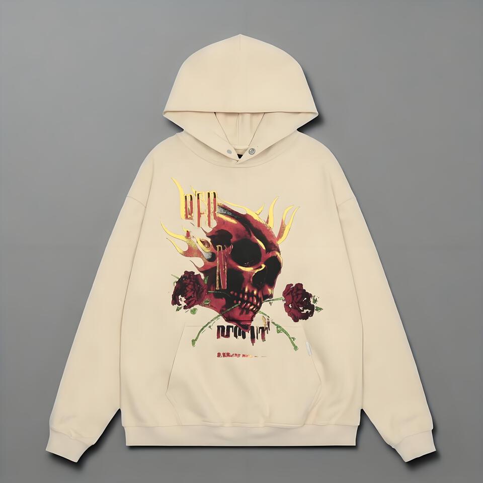Dead Death Off-White Hoodie Punk Street Style Cotton Blend
