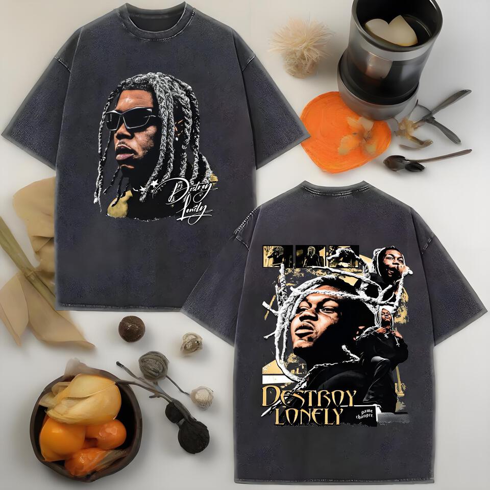 Destiny Lonely Distressed Black T-Shirt Unisex Street Print