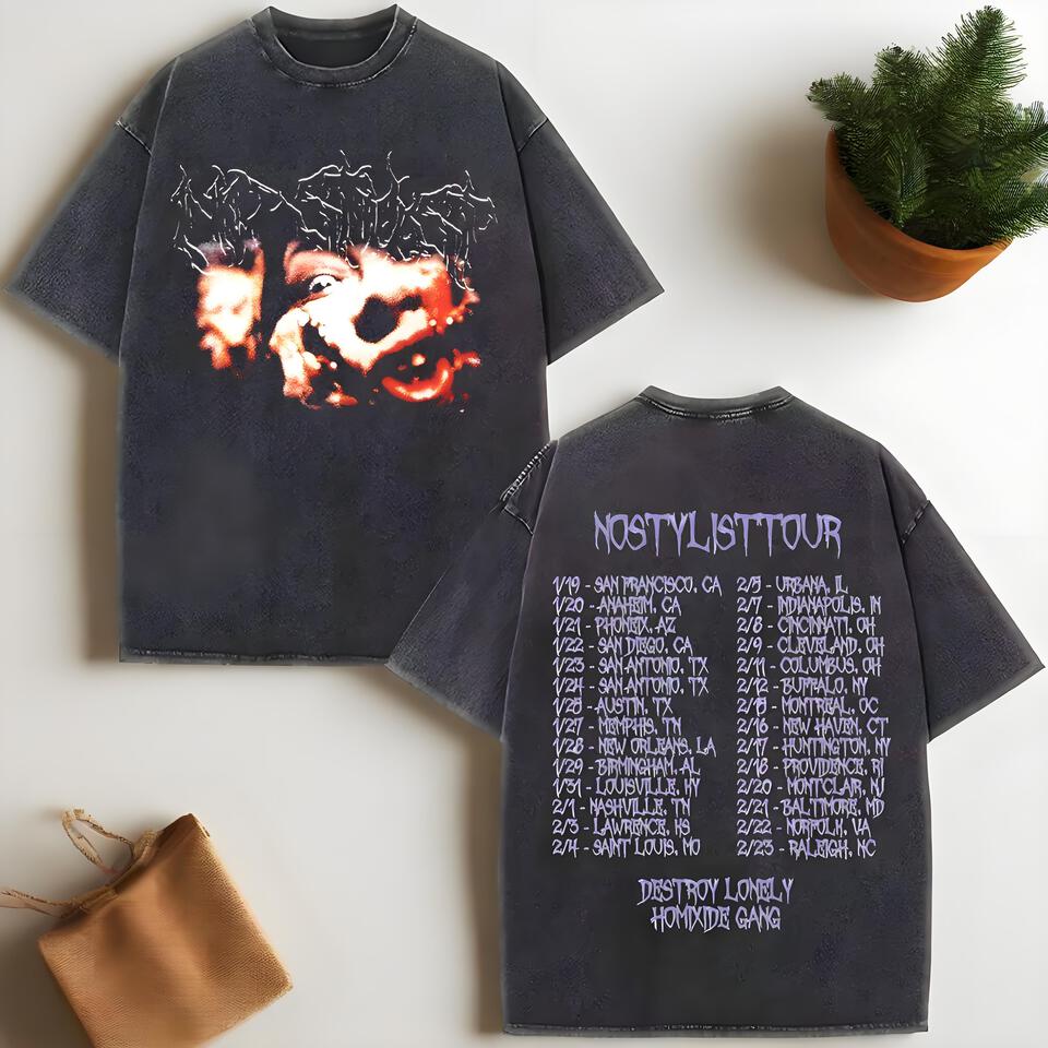 Destroy Lonely Vintage Black Distressed Cotton T-Shirt