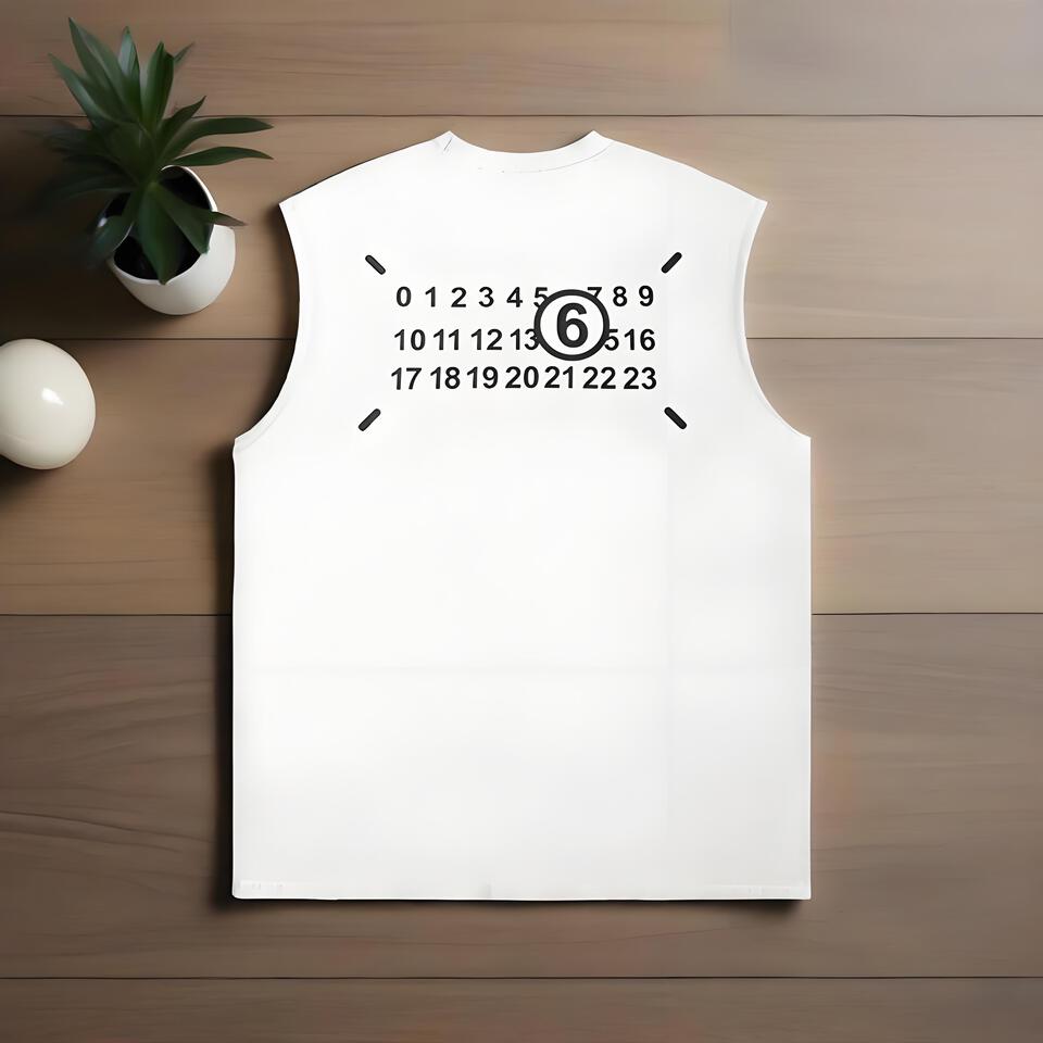 Digital Matrix Sleeveless Tank Top Unisex Cotton Streetwear