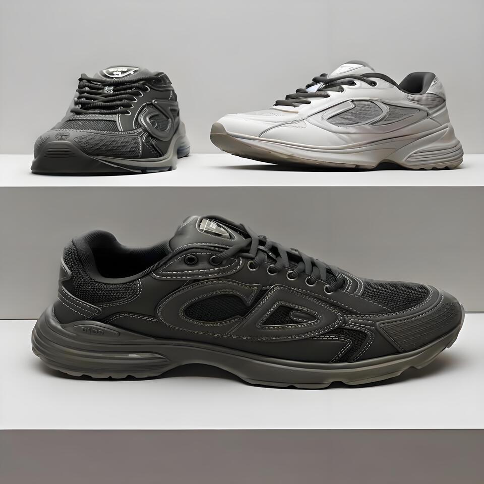 Dior B30 Black Leather Sneakers | CD Logo