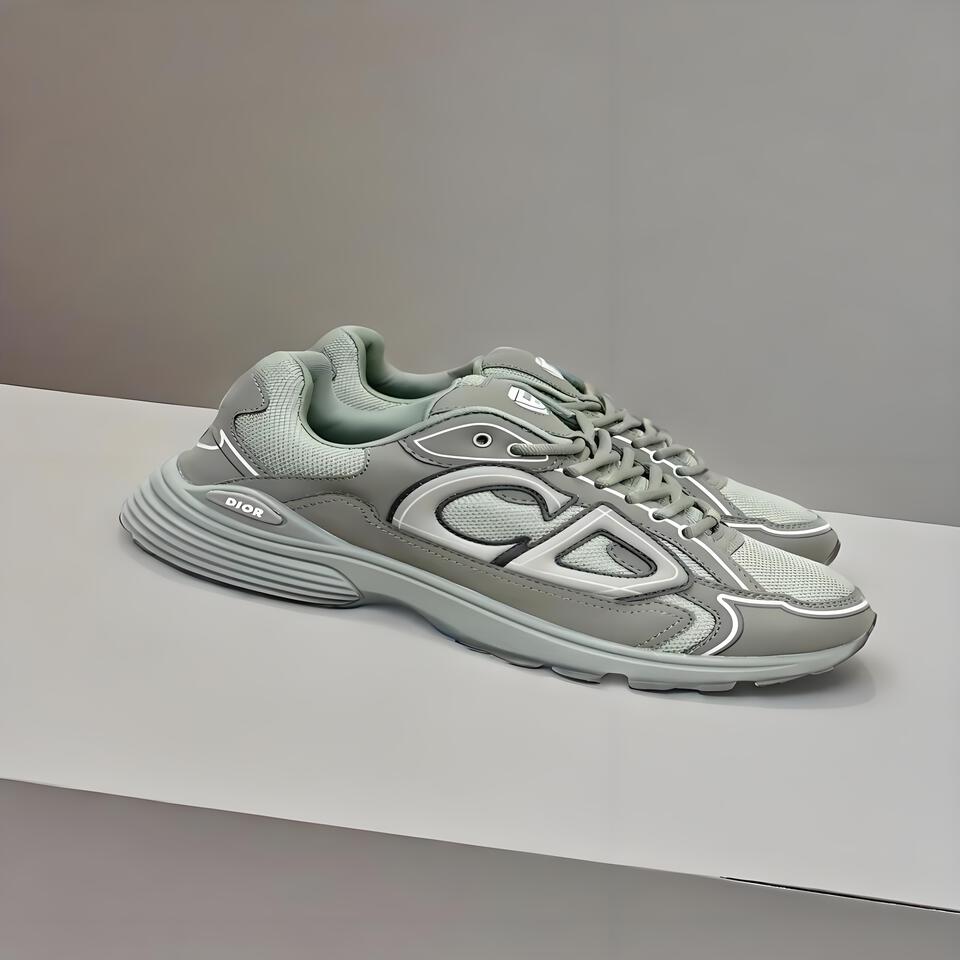 Dior B30 Grey Green Mix Sneakers, Men's Fashion Athletic Shoes