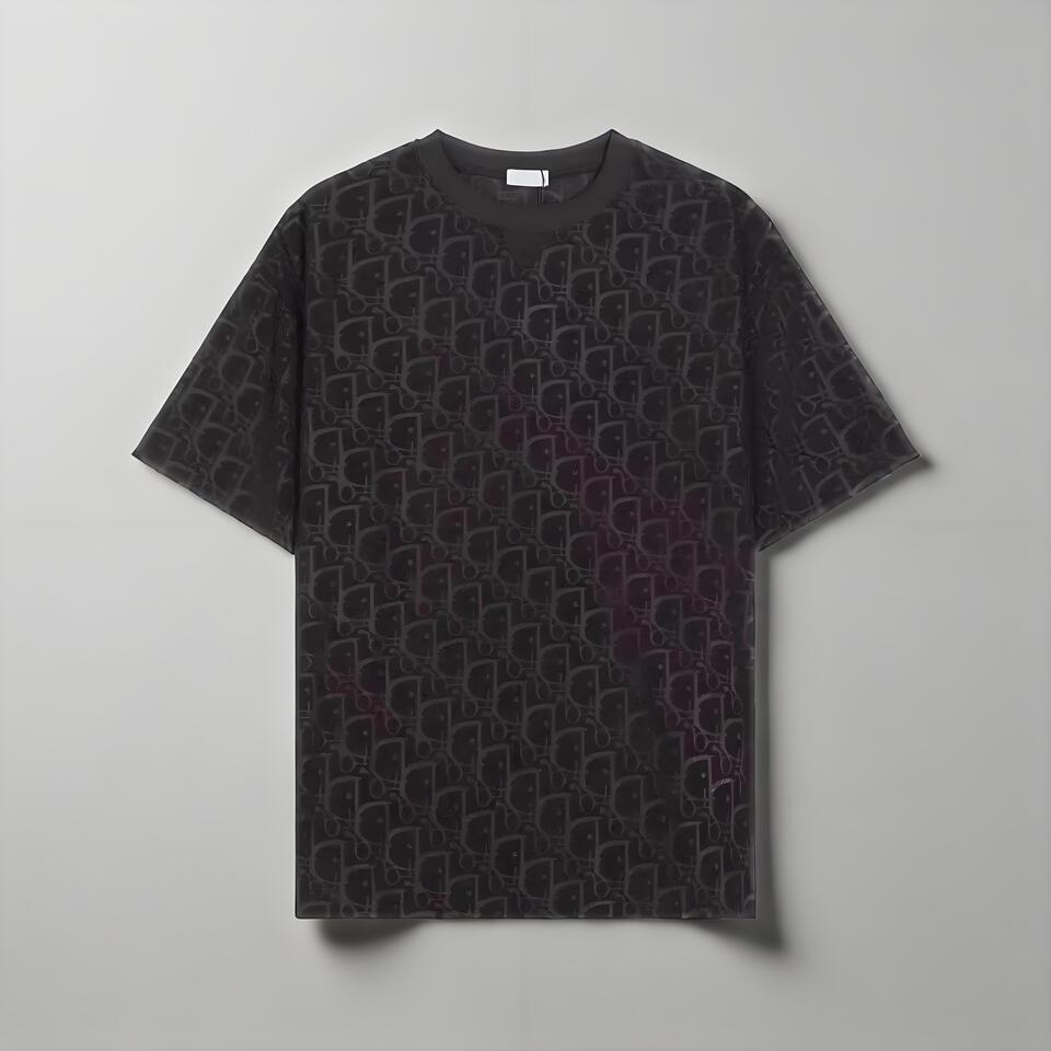 Dior Black Cotton CD Print Unisex T-Shirt