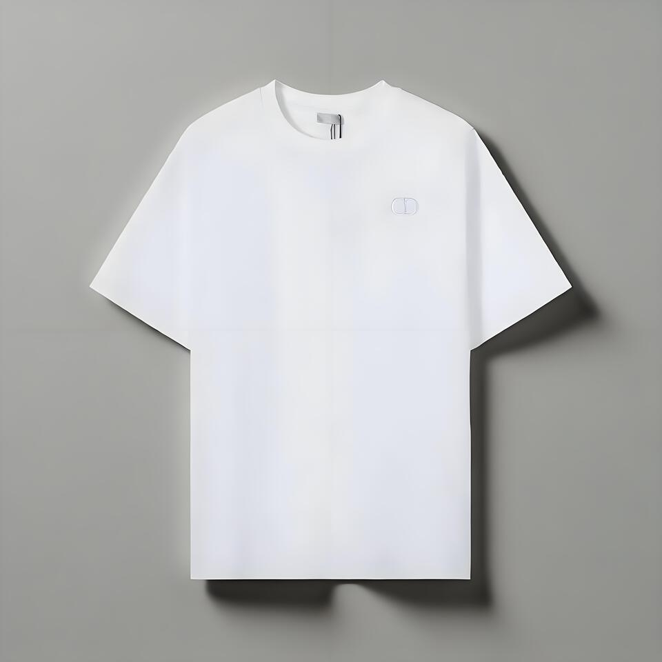 Dior CD Embroidered White Cotton Oversized T-Shirt