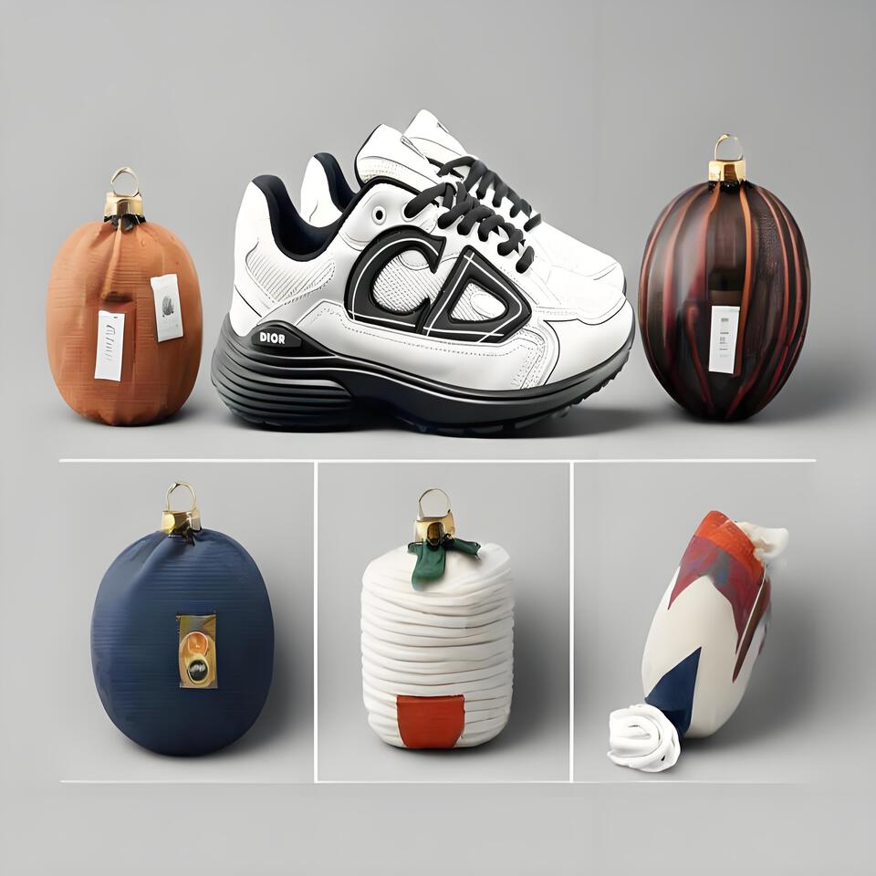 DIOR CD Logo White Black Leather Vintage Retro Dad Sneakers