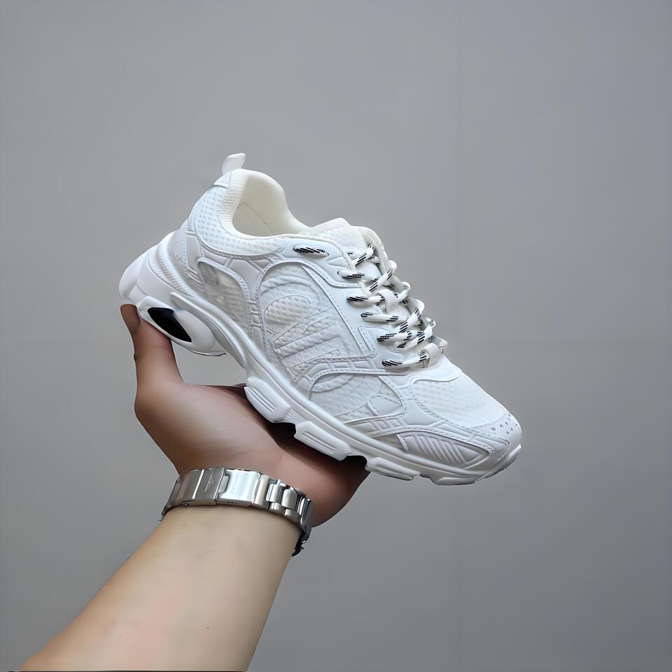 Dior Oblique White Leather Mesh Dad Sneakers