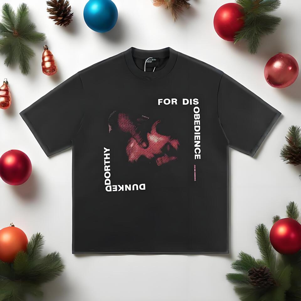 Dunked Dorothy Black Loose Cotton Tee Street Art Print Unisex