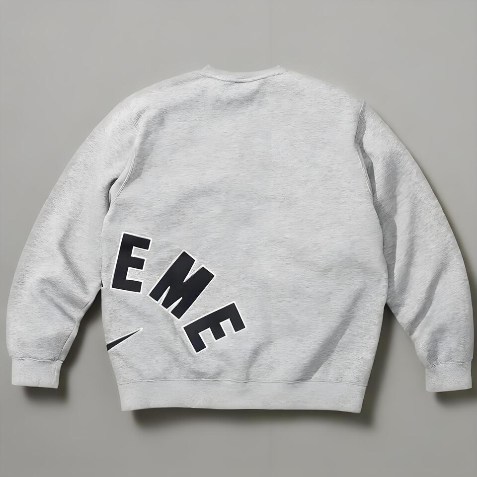 EME Gray Crewneck Streetwear Hoodie Unisex Cotton Comfort