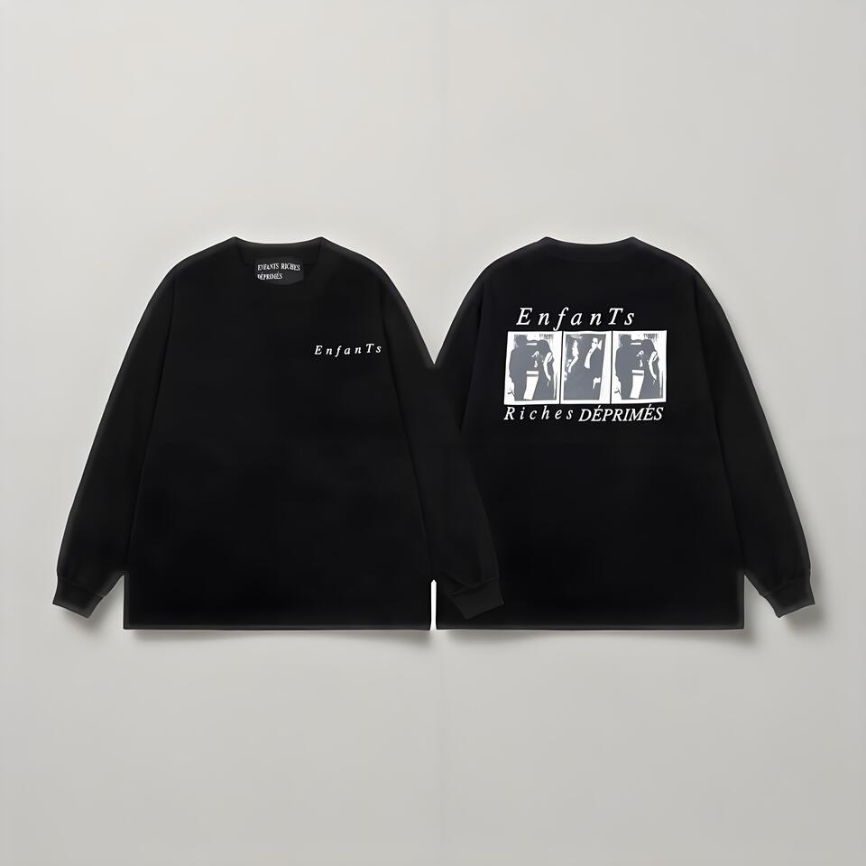 Enfants Riches Deprimes Black Long Sleeve T-Shirt Unisex