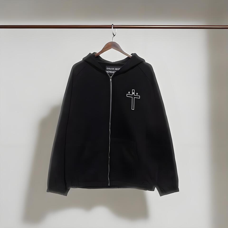 Enfants Riches Déprimés Black Cotton Hooded Sweatshirt