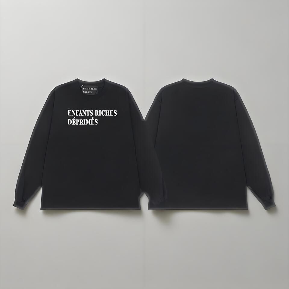 Enfants Riches Déprimés Black Cotton Oversized T-Shirt Unisex