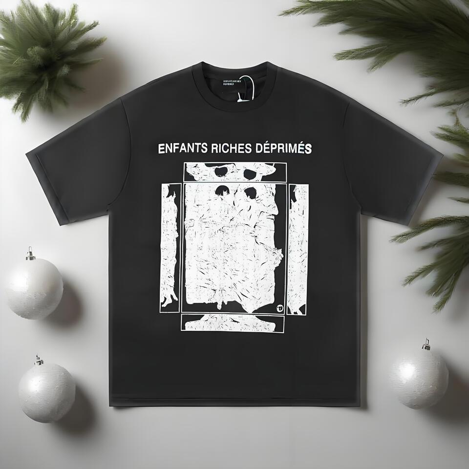 Enfants Riches Déprimés Black Cotton T-Shirt Streetwear
