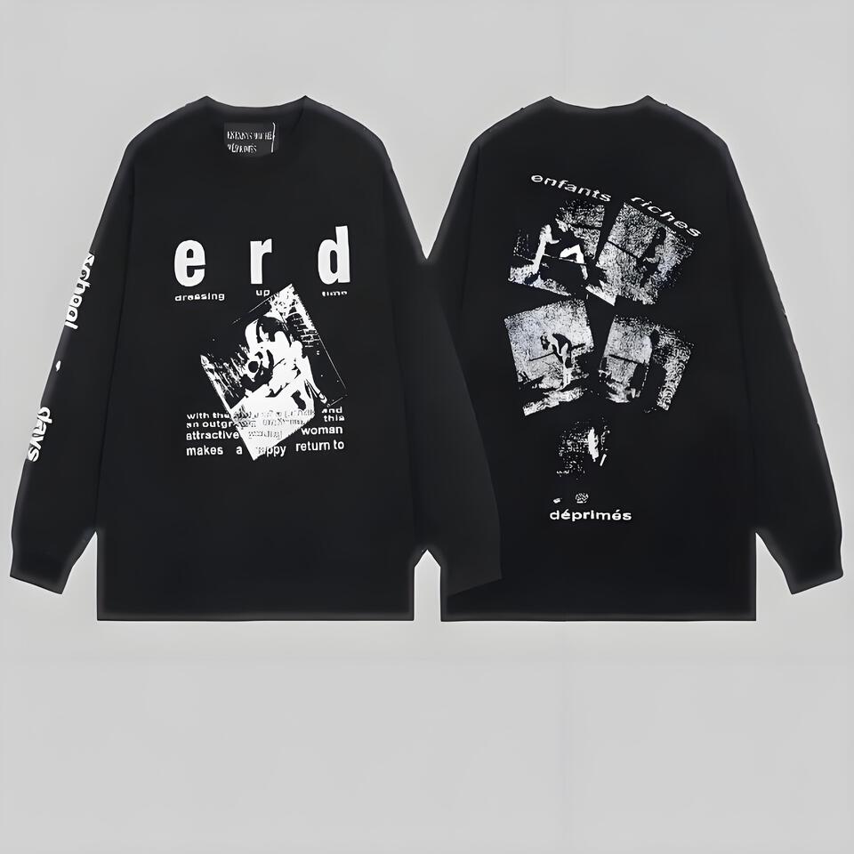 Enfants Riches Déprimés Black Long Sleeve Cotton Tee