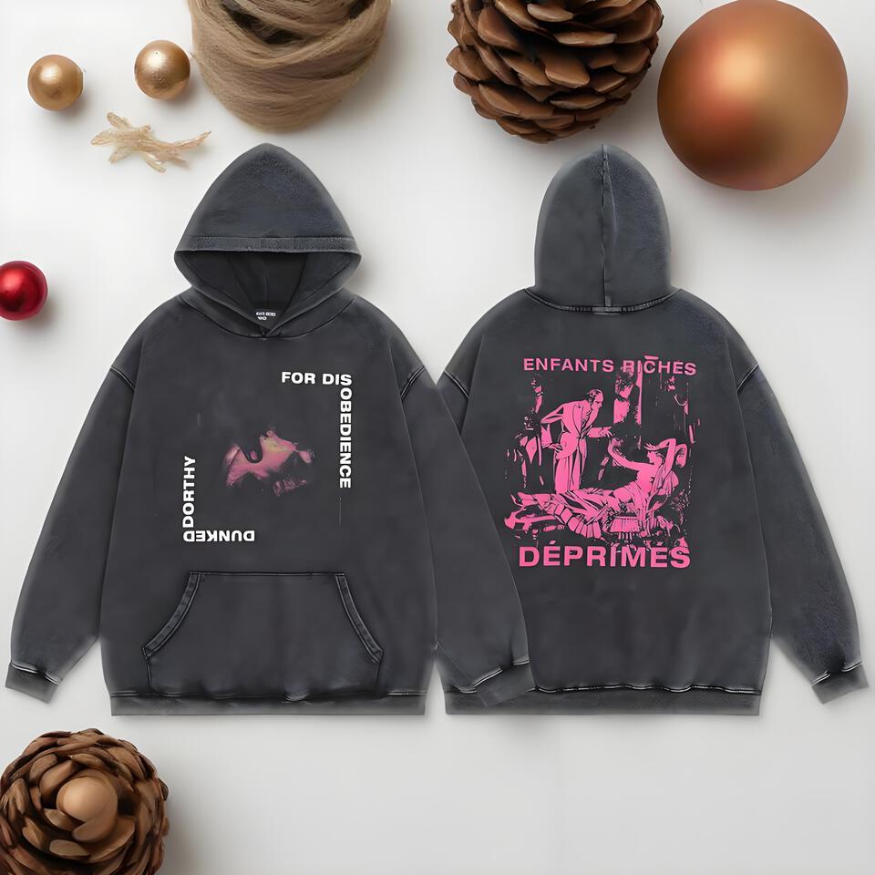 Enfants Riches Déprimés Distressed Hoodie Unisex Streetwear