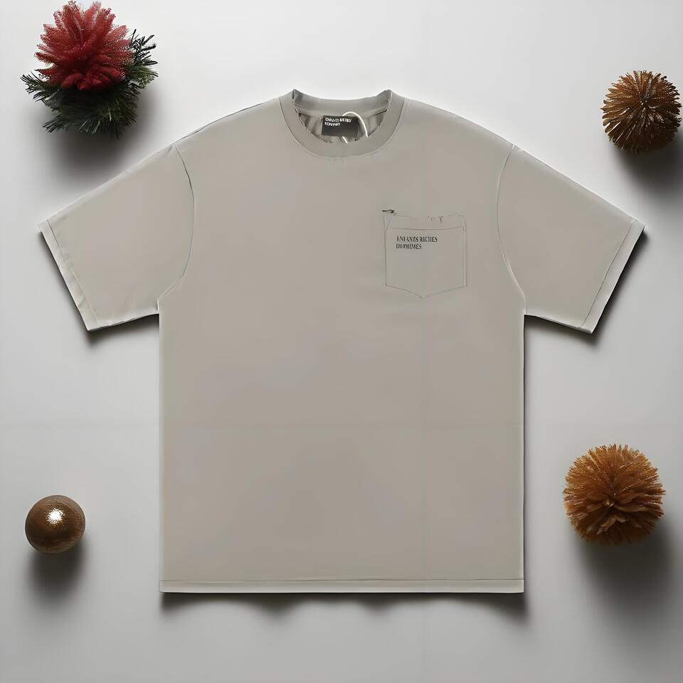 Enfants Riches Déprimés Light Grey Embroidered Loose T-Shirt