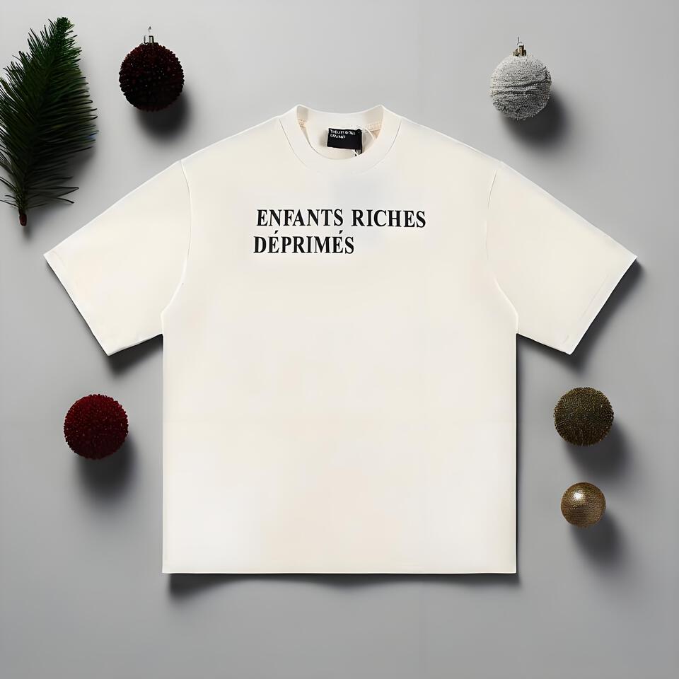Enfants Riches Déprimés Off-White Cotton Relaxed Crew Neck T-Shirt