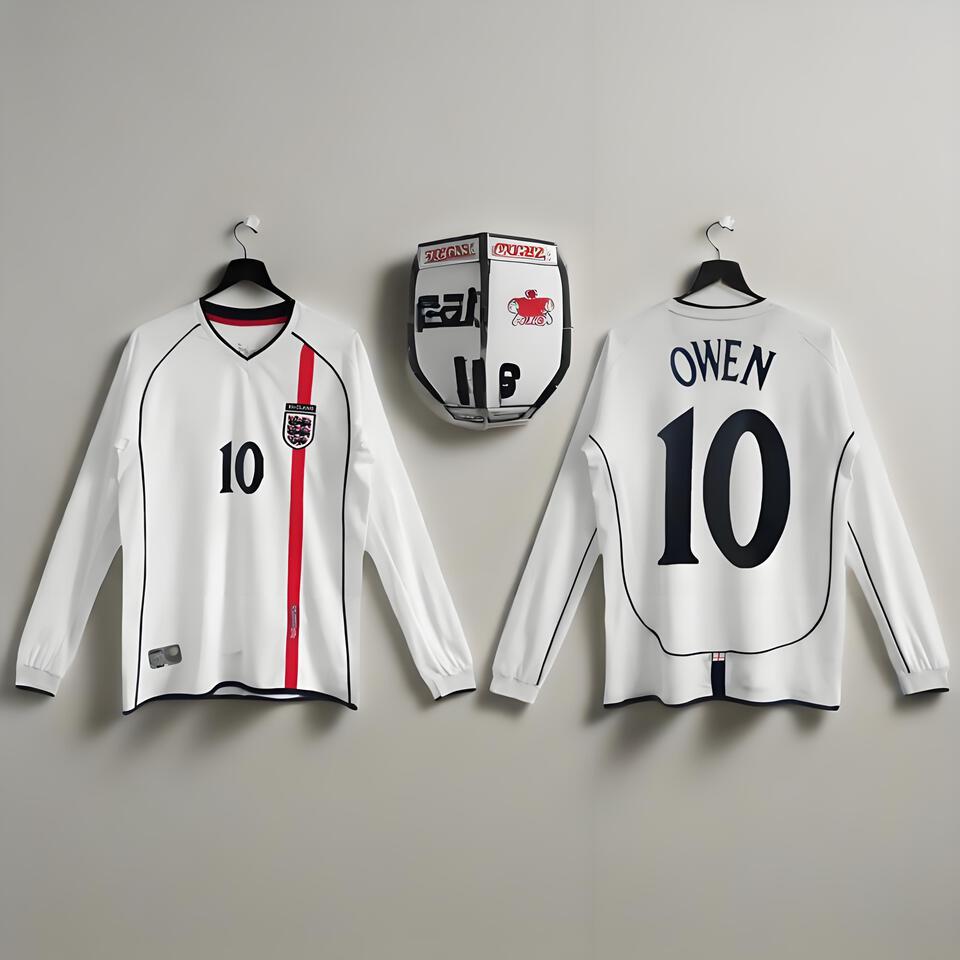 England Football Series Breathable White OWEN10 Long Sleeve Jersey