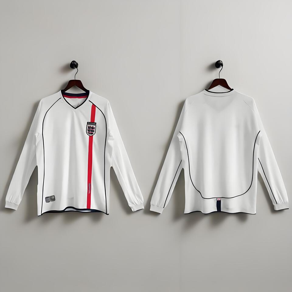 England National Team White Breathable Long Sleeve Football Training Tee