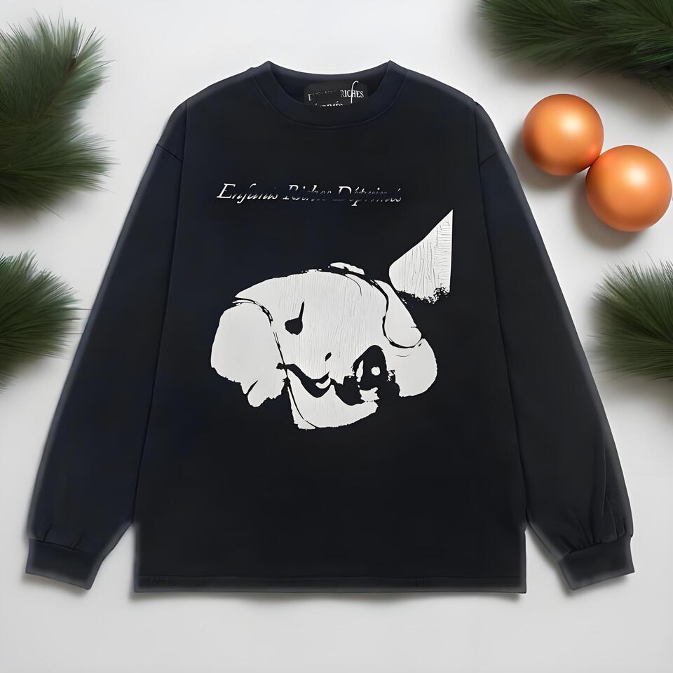 England'S Richest Department Black Cotton Oversized T-Shirt Unisex Streetwear