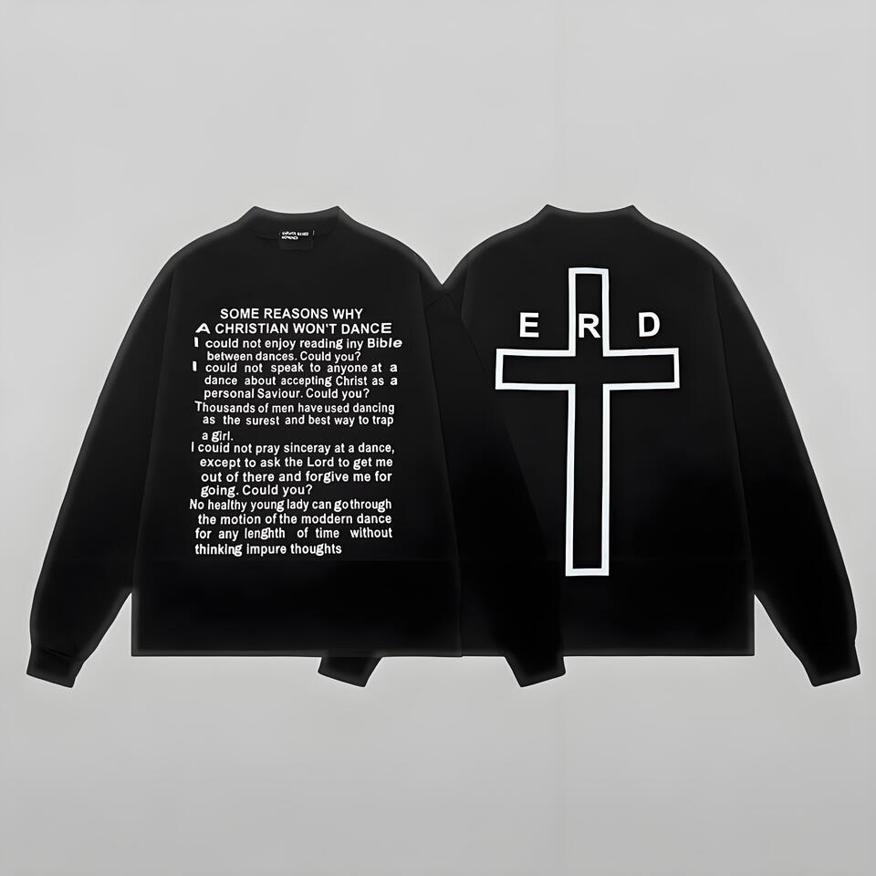 ERD Black Cotton Long Sleeve Shirt Top