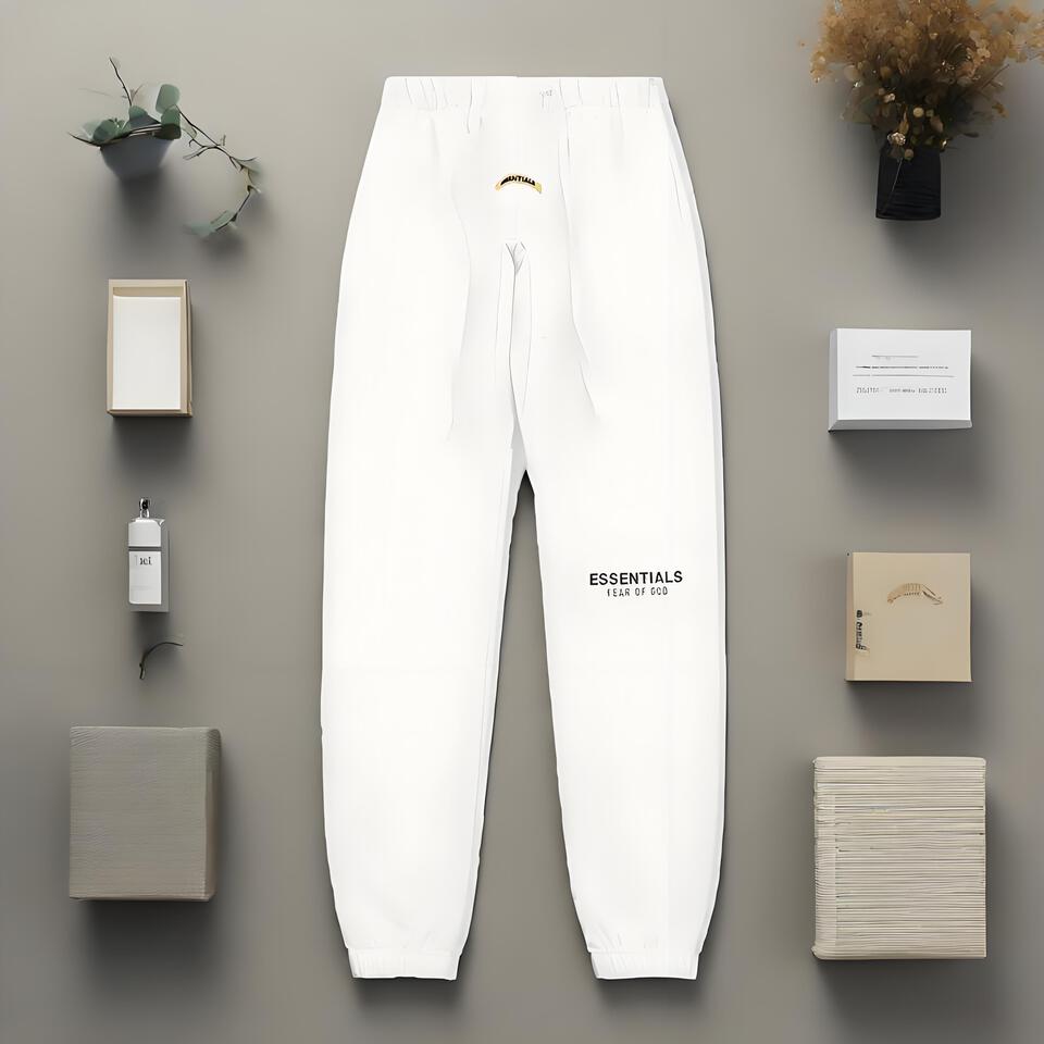 ESSENTIALS Drawstring Cotton Ankle Pants Unisex Streetwear