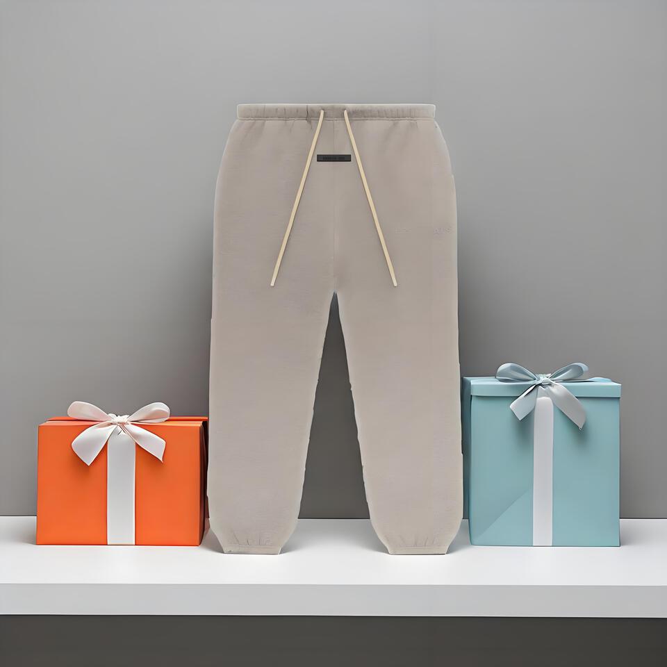 ESSENTIALS Fleece Joggers Beige Unisex Casual Pants