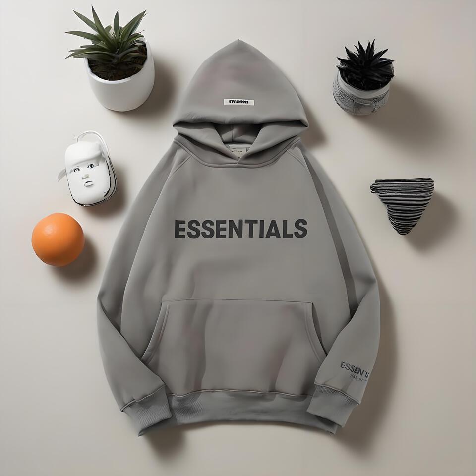 Essentials Grey Hoodie Unisex Streetwear Comfort Fit