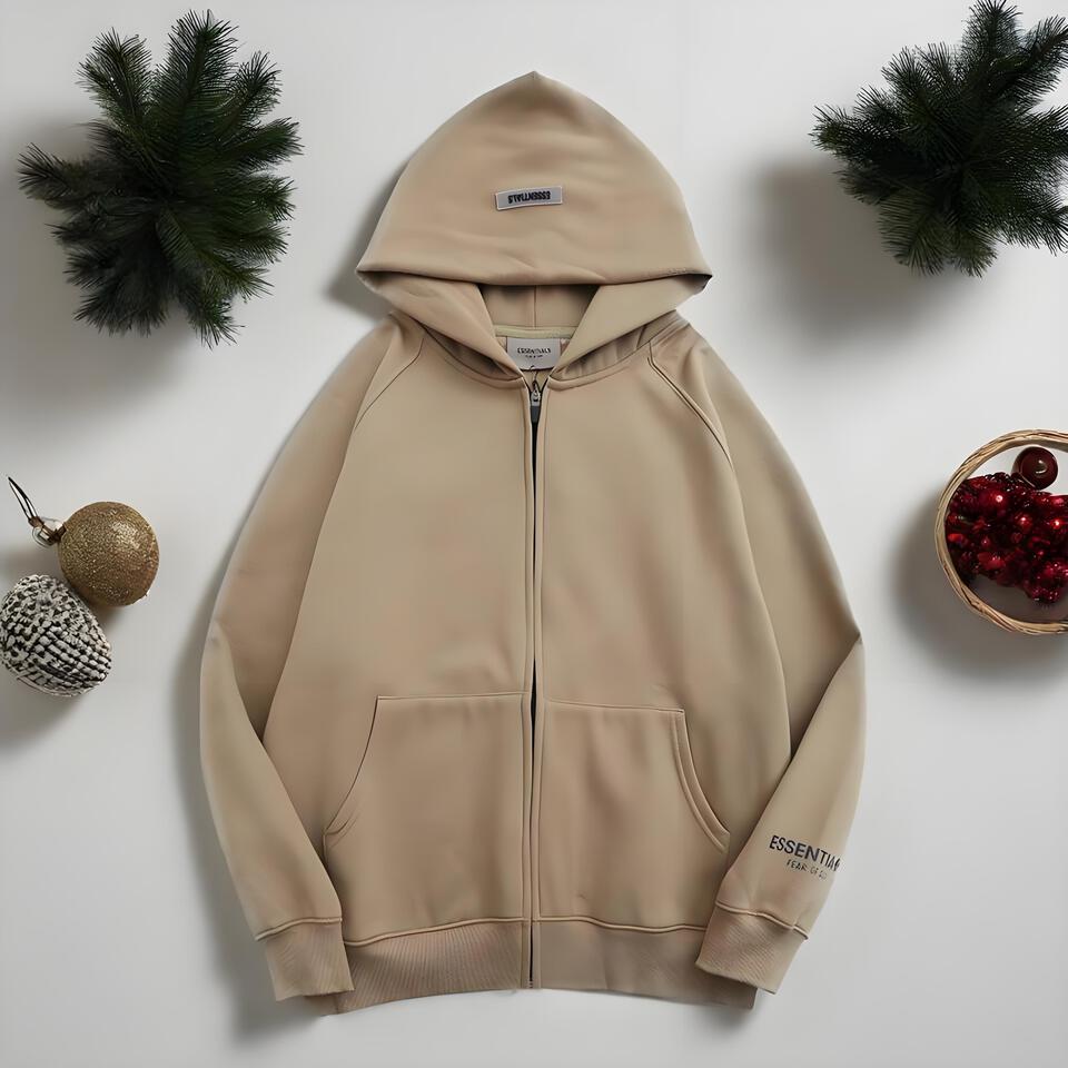 ESSENTIALS Hooded Cotton Sweatshirt Unisex Streetwear