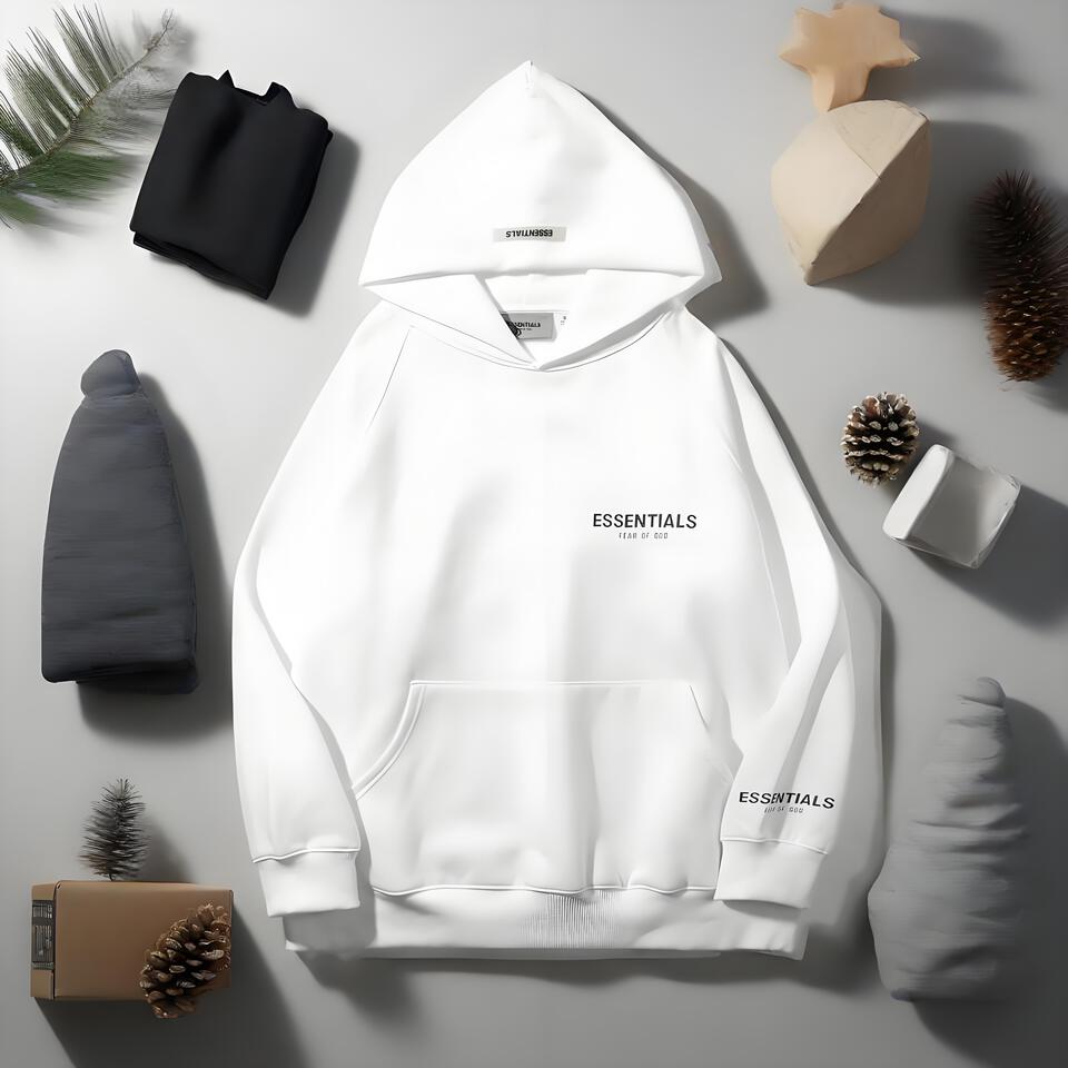 ESSENTIALS Hooded Sweatshirt Unisex Streetwear Casual Pullover