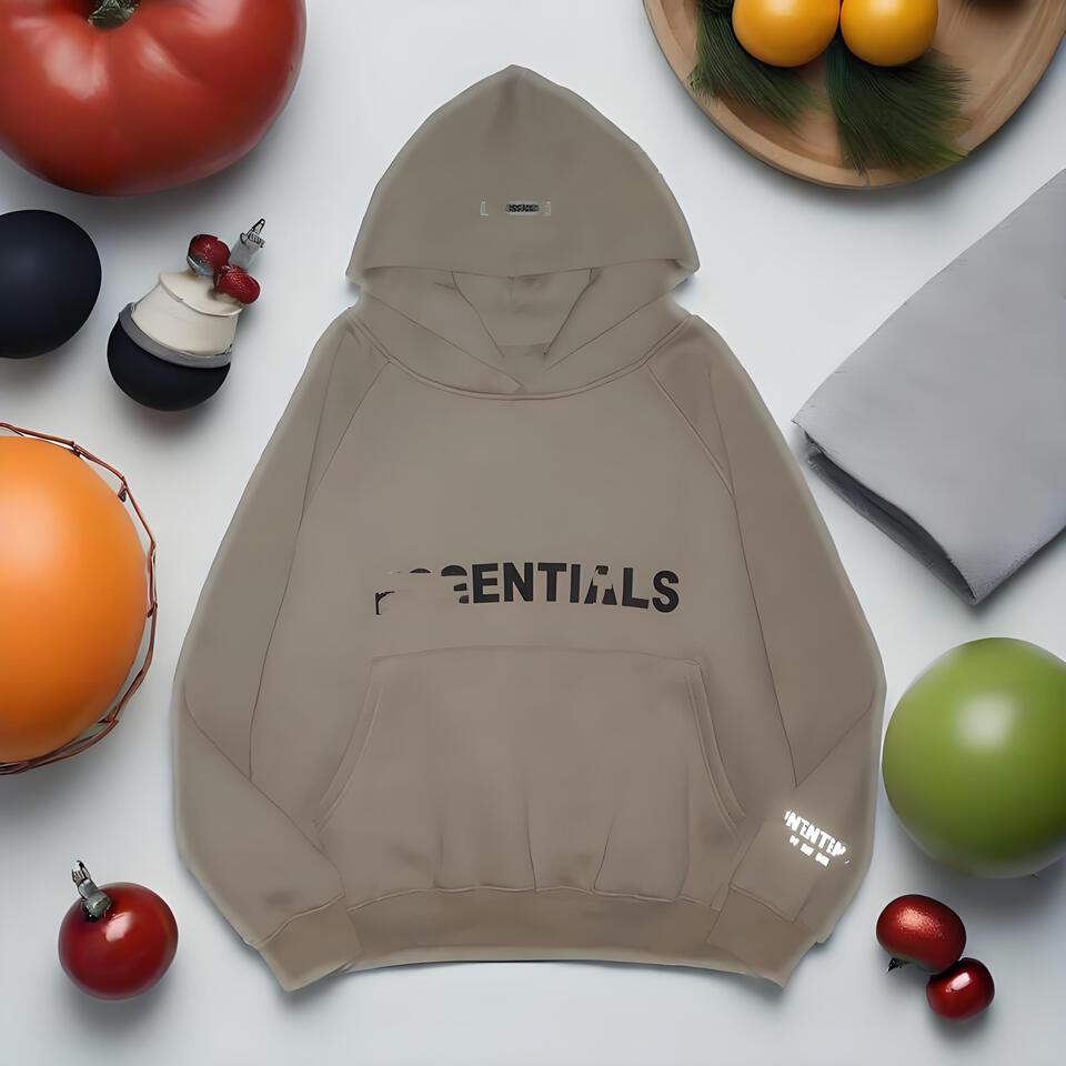 ESSENTIALS Khaki Print Hoodie