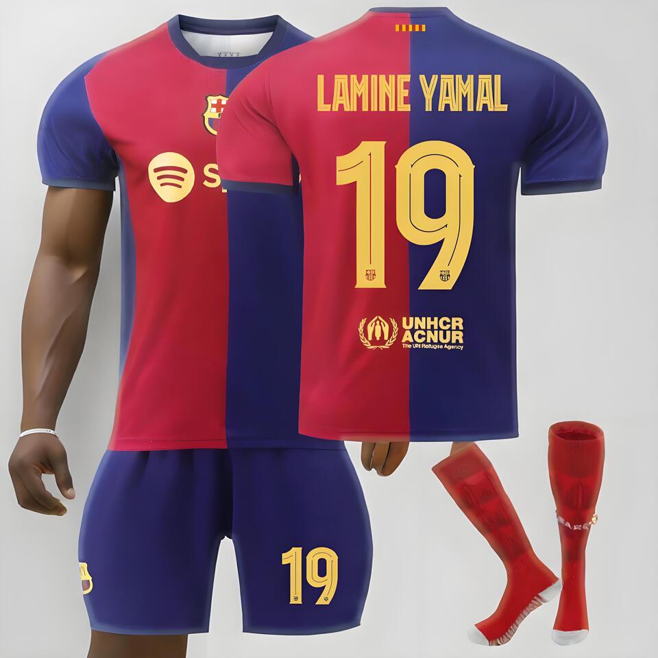 FC Barcelona 2024 Player Version Home Jersey Red Blue Transparent Yamal 19