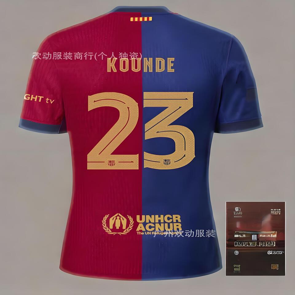 FC Barcelona 23/24 Home Jersey - Red and Blue Stripe Quick Dry Football Shirt