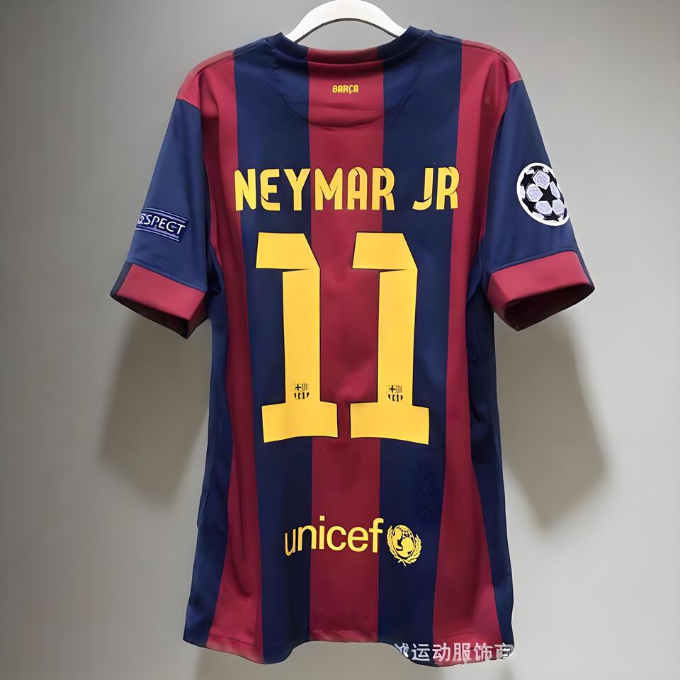 FC Barcelona Blue Red Stripe Breathable Football Jersey Sporty Comfort Classic Style