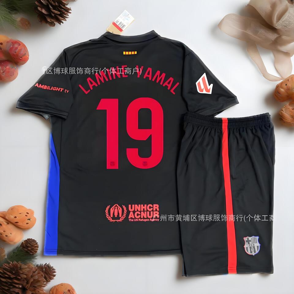 FC Barcelona Lamine Yamal Black Football Jersey - Official Soccer Shirt