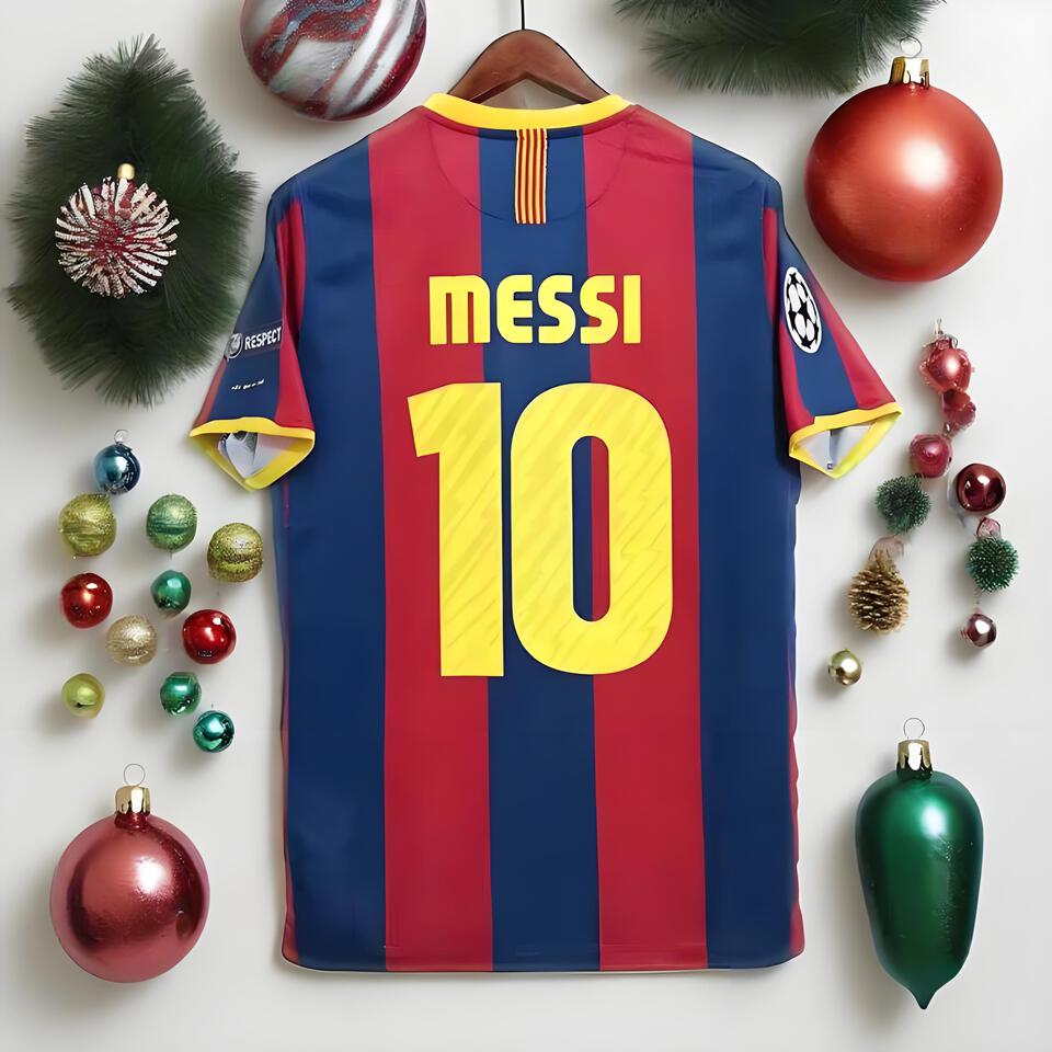 FCB Messi 10 Jersey, Red Blue Football Shirt, Barcelona Soccer Uniform