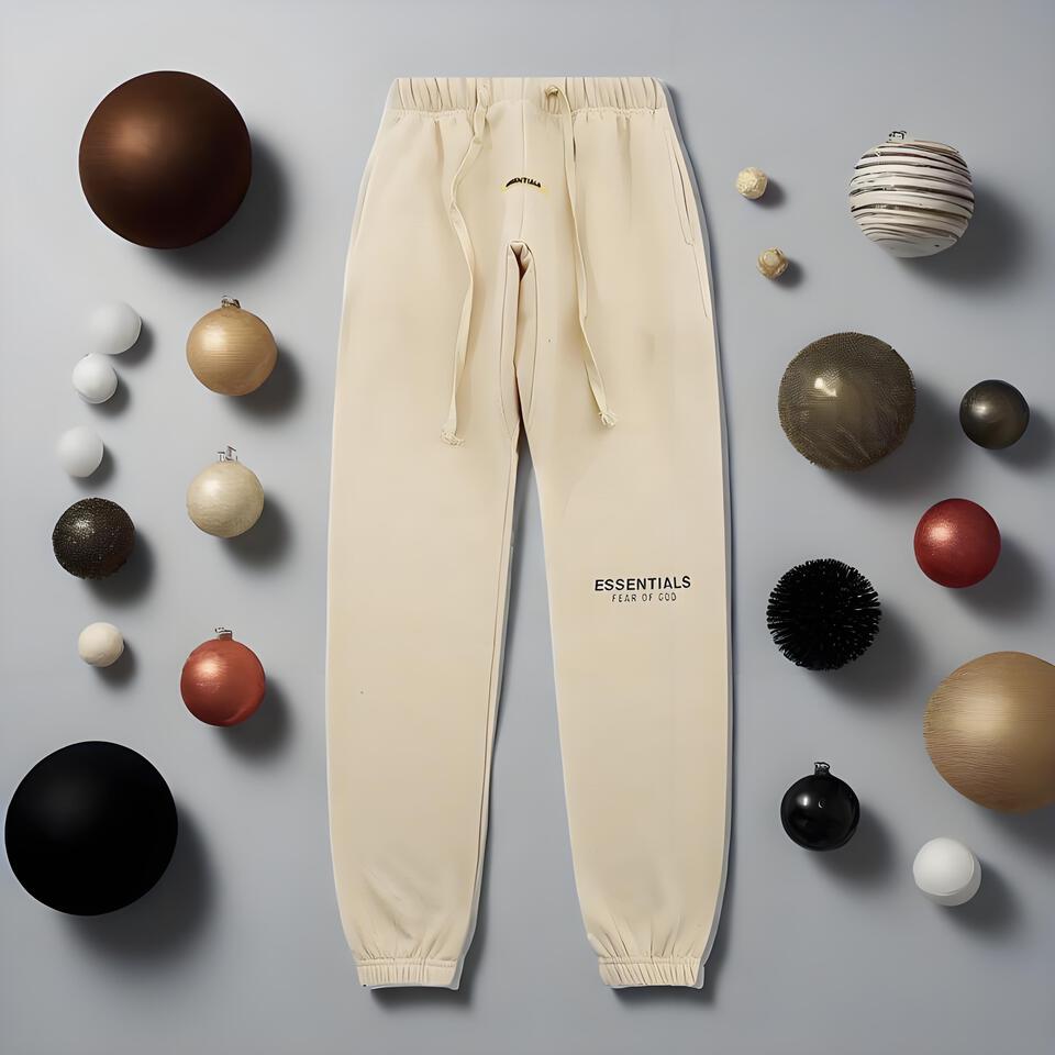 Fear Of God Beige Cotton Drawstring Tapered Pants