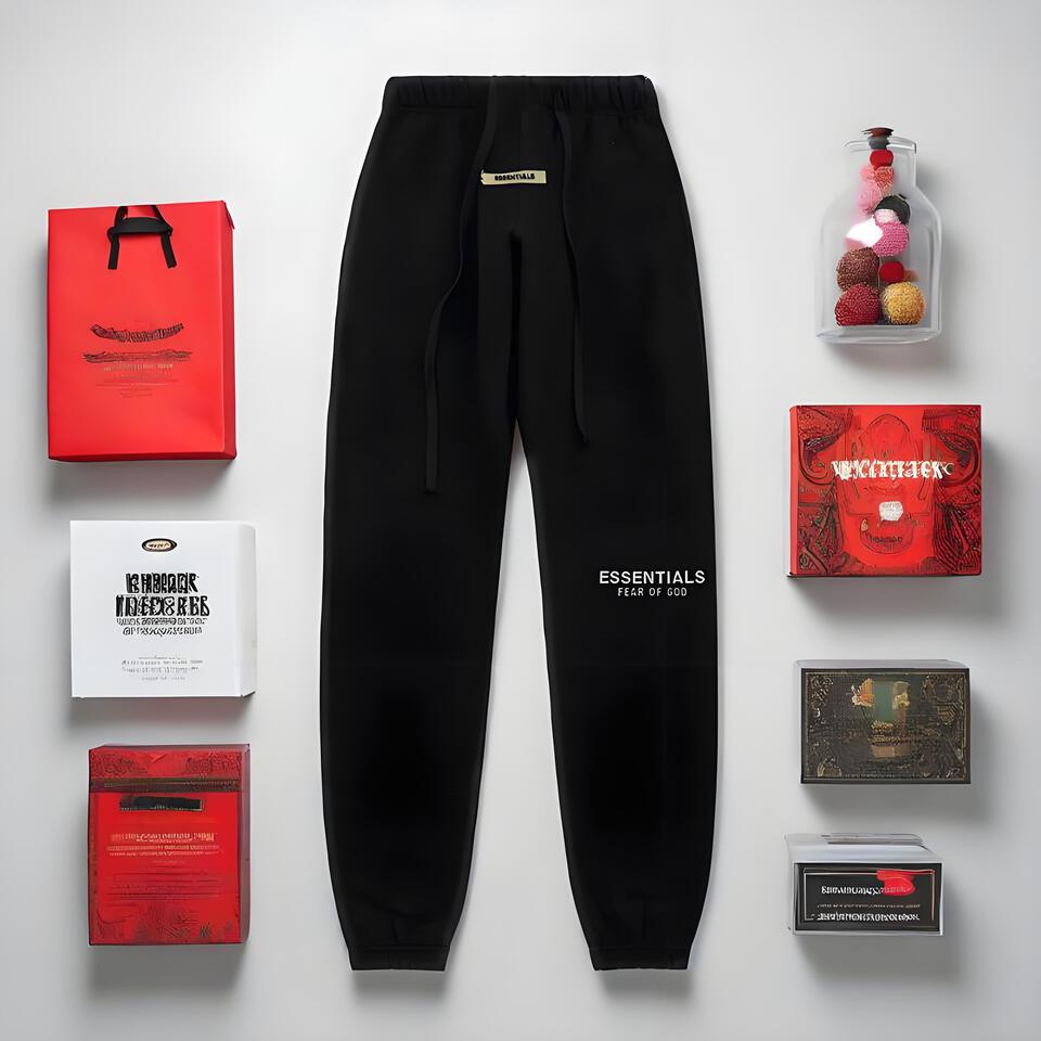 Fear Of God Essentials Black Cotton Joggers