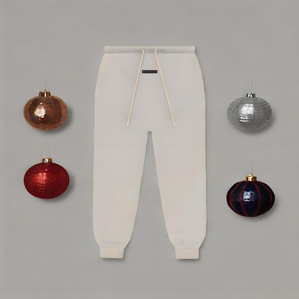 Fear Of God Essentials Grey Cotton Joggers Pants