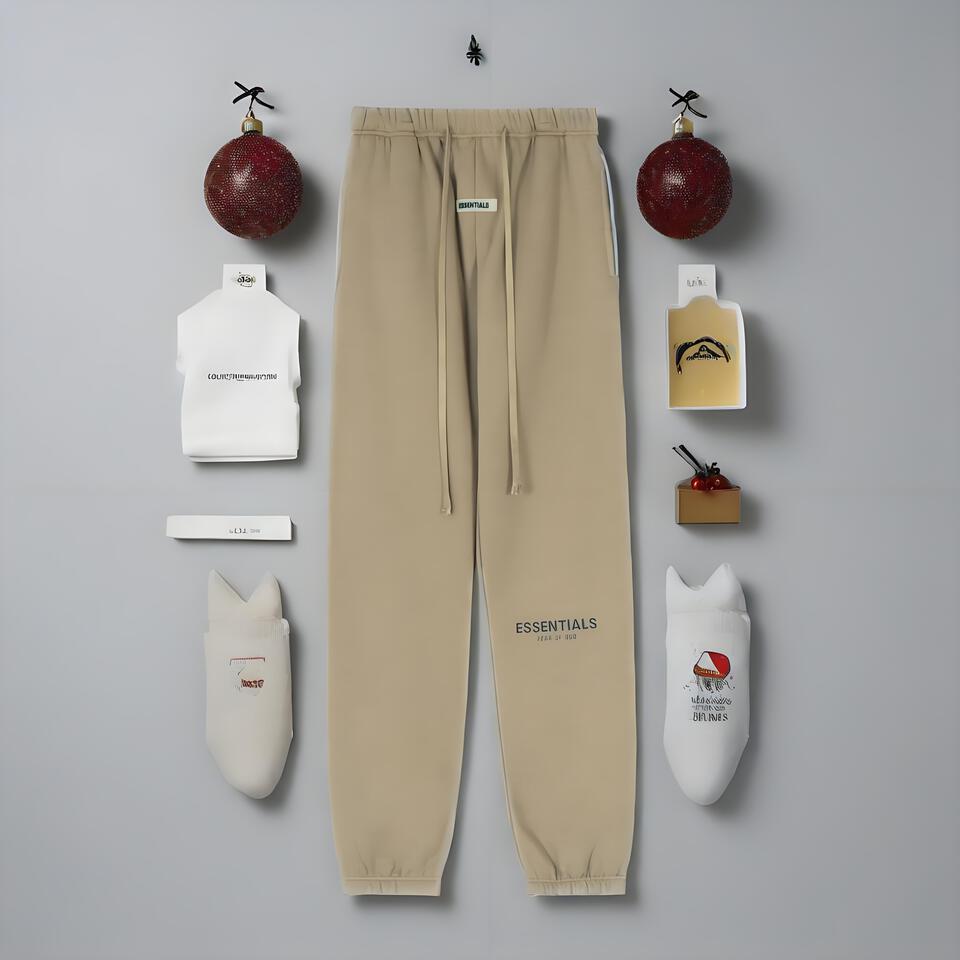 Fear Of God Essentials Khaki Cotton Jogger Pants