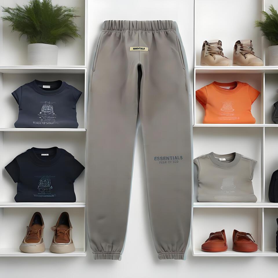 Fear Of God Essentials Light Grey Fleece Joggers Unisex