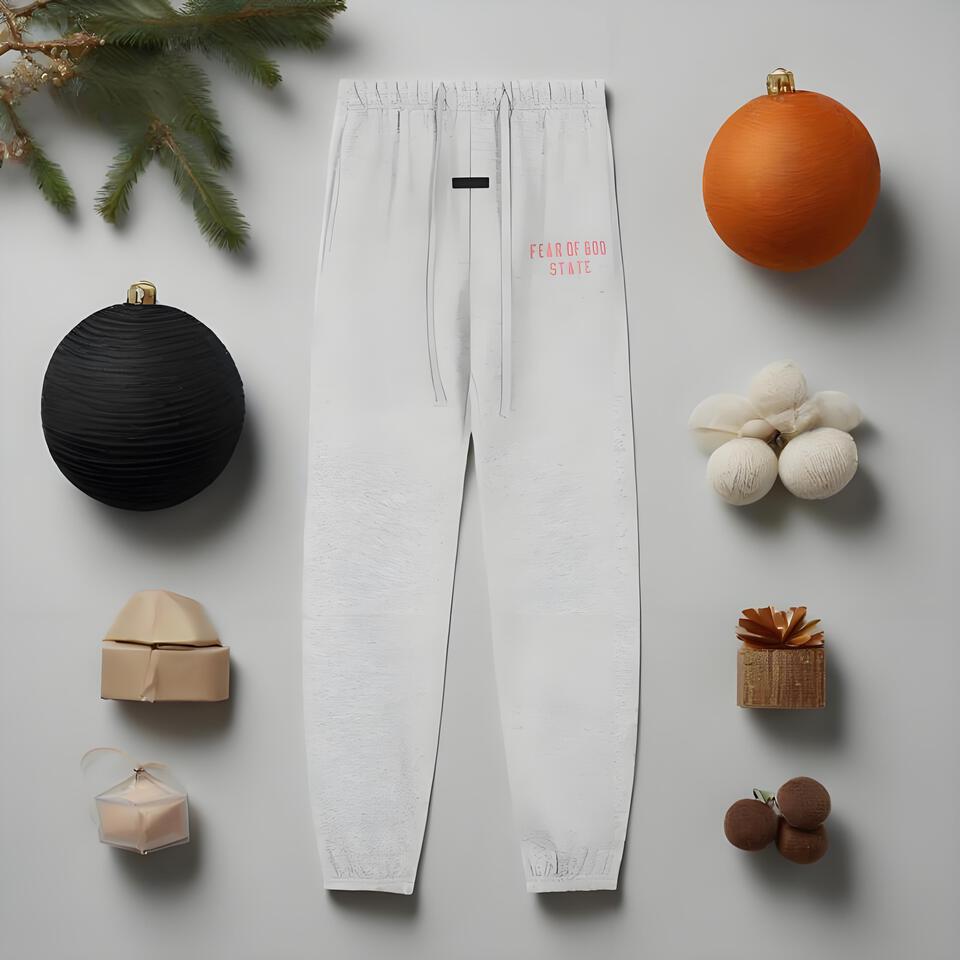 Fear Of God Gray Cotton Joggers Streetwear Unisex