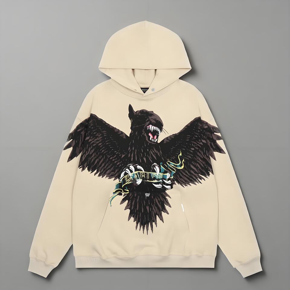 Fear Of God Hoodie Beige Cotton Unisex Streetwear Pullover