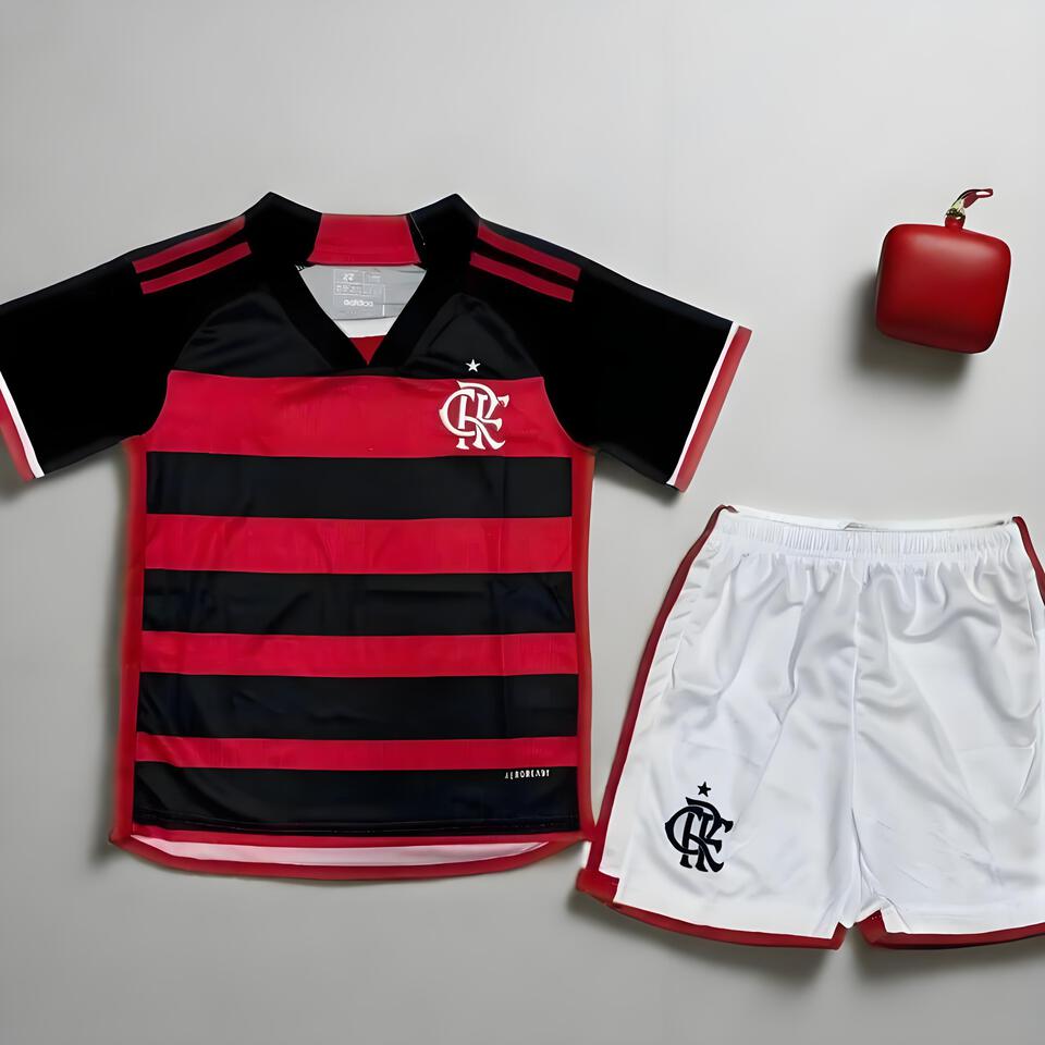 Flamingo Black Red Stripes Breathable Sportswear Set